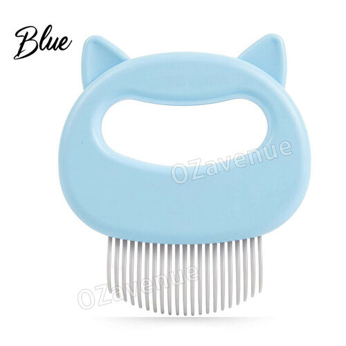 Relaxing Cat Comb Massager Pet Grooming Brush Dog Hair Removal Open KnotTool AU