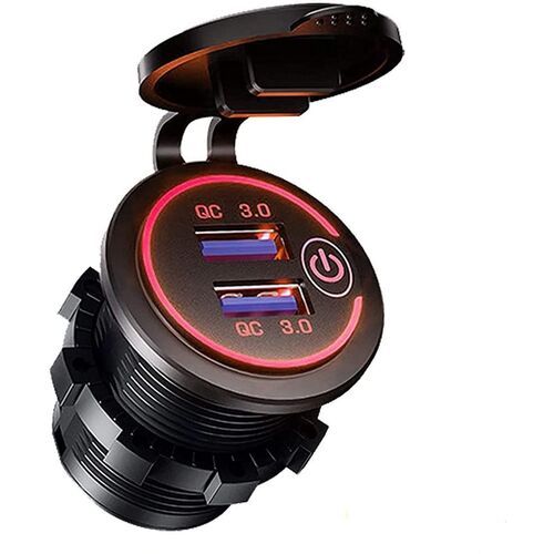 Car Charger Socket Accessories Dual USB Electrical Golf Cart Quick Charge 3.0