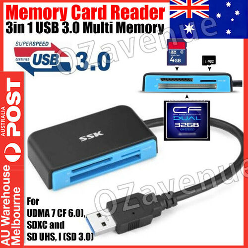 USB 3.0 2.0 All In One Multi Memory Card Reader CF Micro SD HC SDXC TFLASH 
