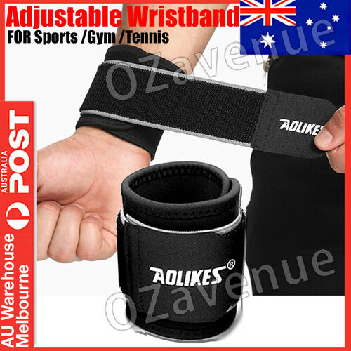 Adjustable Sports Wristband Protector Wrist Brace Wrap Support Gym Tennis Strap