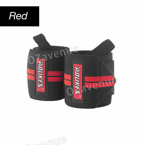 Weight Lifting Gym Muscle Training Wrist Support Straps Wraps Bodybuilding OZ