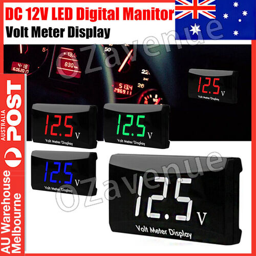 12V LED DC Digital Monitor Volt Meter Display Battery Gauge Voltage Caravan/Car