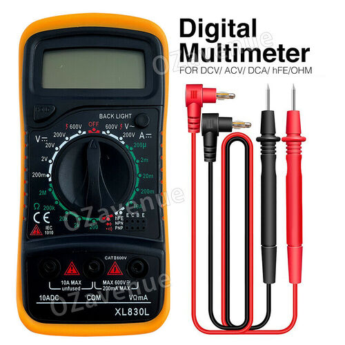 LCD Digital Multimeter Electrical Meter AC/DC Volt Current OHM Multi Tester Tool
