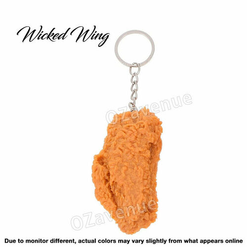 1x 2x Imitation Food Keychain Fried Chicken Wing Drumstick Toy Gift Keyring NEW