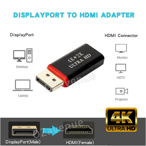 DP to HDMI Converter DP Male to HDMI Female Display port to HDMI Adapter