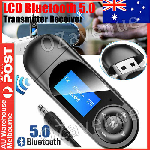 USB Bluetooth 5.0 Transmitter Receiver Audio Adapter AUX 3.5mm TV PC Speaker AU