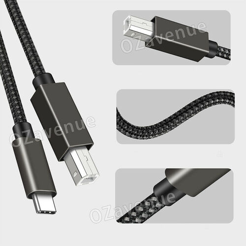 USB C to USB B Midi Cable Type C to USB Midi Interface Cord for Printer Phone