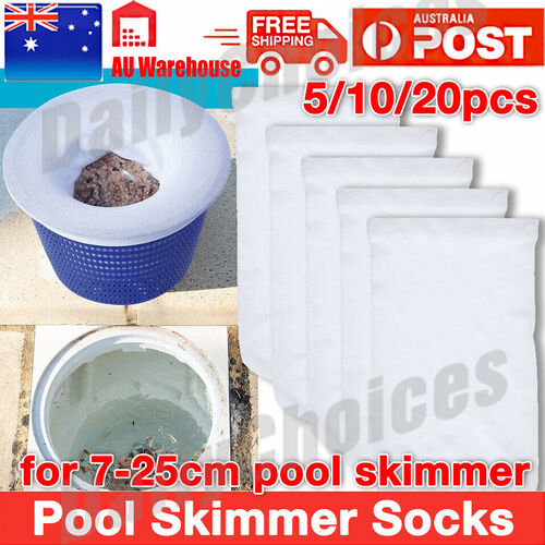 5-20PCS Swimming Pool Skimmer Socks Baskets Skimmers Net Filter Storage Bag AU