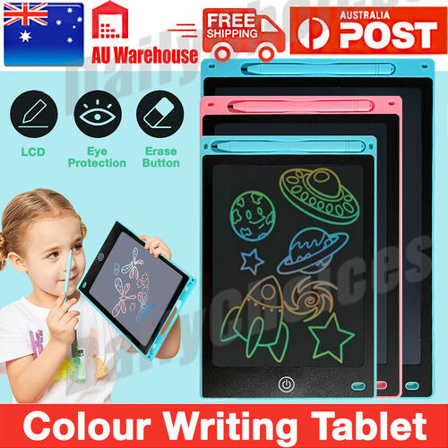 8.5" 10" 12" LCD Writing Tablet Drawing Board Colorful Doodle Handwriting Pad AU