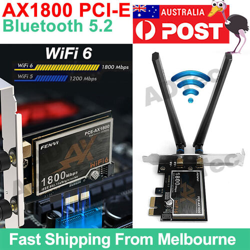 WiFi 6 Bluetooth-Compatible 5.2 PCI-E Adapter PC Dual Band 2.4G+5G Network Card