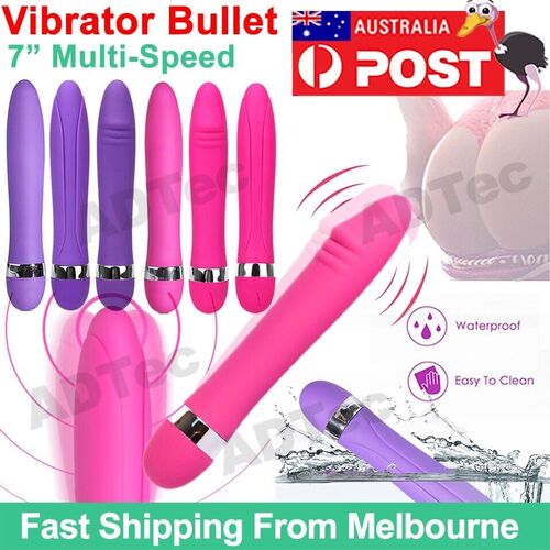 7.2" Multi-Speed Dildo Bullet G-Spot Vibrator Anal Vibe Clit Female Sex Toy AU