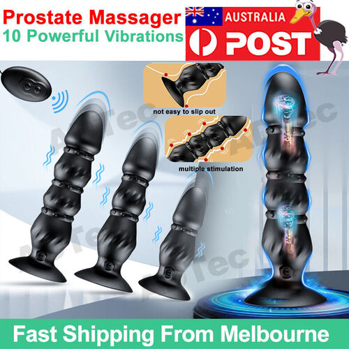 Prostate Massager Vibrator Dildo Anal Beads Plug Masturbator Male Mens Sex Toy