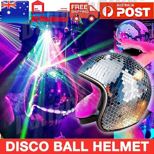 Disco Ball Helmet Helmet Glitter Mirror Ball Party Hat Costume Accessories