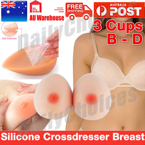 A-G Cup Silicone Breast Forms Breastplate Crossdresser Fake Boobs Drag Queen AU