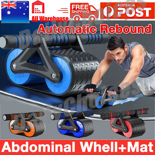 Smart AB Fitness Wheel Roller Abdominal Waist Workout Exercise Gym With Knee Mat