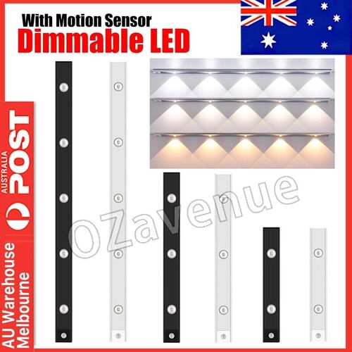 Dimmable LED Motion Sensor Cabinet Light Wireless Rechargeable Closet Lamp Strip